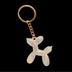 Opalescent Dog Balloon Keychain/Bag charm. NEW